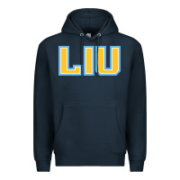 Navy long island university sharks Premium Hoodie - linhVisuals