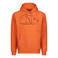 Carrot Sleeping Cat Line Art Premium Hoodie - linhVisuals