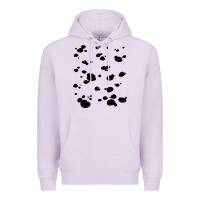 Lilac dalmatian dog pattern funny diy costume t shirt Premium Hoodie - linhVisuals