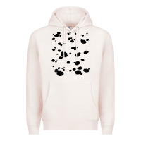 Pale Pink dalmatian dog pattern funny diy costume t shirt Premium Hoodie - linhVisuals