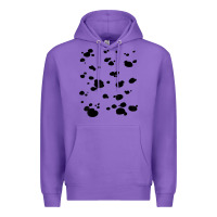 Purple dalmatian dog pattern funny diy costume t shirt Premium Hoodie - linhVisuals