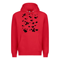 Red dalmatian dog pattern funny diy costume t shirt Premium Hoodie - linhVisuals
