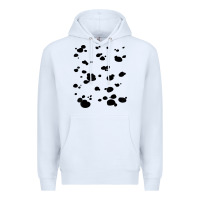 White dalmatian dog pattern funny diy costume t shirt Premium Hoodie - linhVisuals