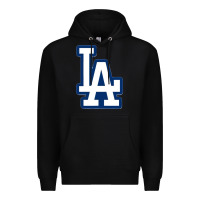 Black la los angeles Premium Hoodie - linhVisuals