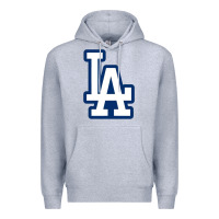 Heather Grey la los angeles Premium Hoodie - linhVisuals