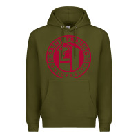 Army Green st. francis (pa) red flash Premium Hoodie - linhVisuals