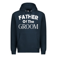 Navy father of the groom t shirt wedding gift Premium Hoodie - linhVisuals
