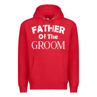 Red father of the groom t shirt wedding gift Premium Hoodie - linhVisuals