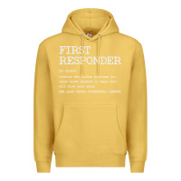 Antique Gold first responder  definition design Premium Hoodie - linhVisuals