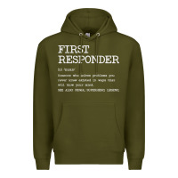 Army Green first responder  definition design Premium Hoodie - linhVisuals
