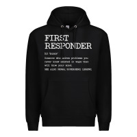 Black first responder  definition design Premium Hoodie - linhVisuals