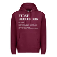 Burgundy first responder  definition design Premium Hoodie - linhVisuals
