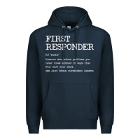 Navy first responder  definition design Premium Hoodie - linhVisuals