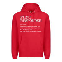 Red first responder  definition design Premium Hoodie - linhVisuals