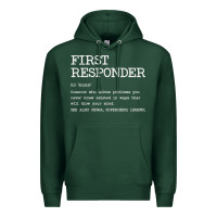 Sports Green first responder  definition design Premium Hoodie - linhVisuals