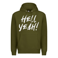 Army Green hell yeah! Premium Hoodie - linhVisuals
