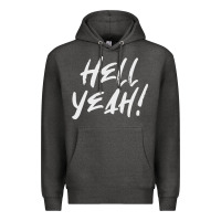 Charcoal Heather hell yeah! Premium Hoodie - linhVisuals