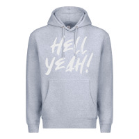 Heather Grey hell yeah! Premium Hoodie - linhVisuals