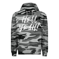 Slate Camo hell yeah! Premium Hoodie - linhVisuals