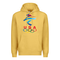Antique Gold USA OLYMPIC RINGS Premium Hoodie - linhVisuals