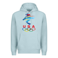 Blue Mist USA OLYMPIC RINGS Premium Hoodie - linhVisuals