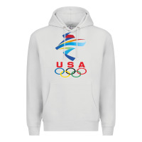 Dove Grey USA OLYMPIC RINGS Premium Hoodie - linhVisuals