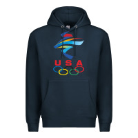 Navy USA OLYMPIC RINGS Premium Hoodie - linhVisuals