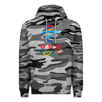 Slate Camo USA OLYMPIC RINGS Premium Hoodie - linhVisuals