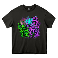 Asphalt Colorful Leopard patch Heavy Core Tee - RanaPortraitStore