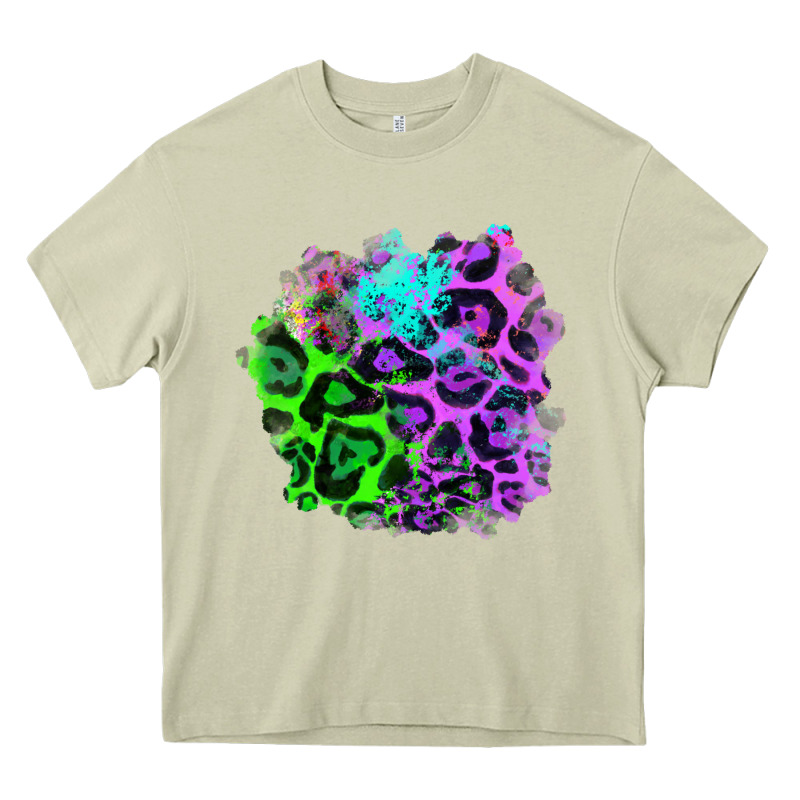 Colorful Leopard Patch Heavy Core Tee by RanaPortraitStore | Teevron