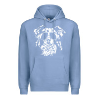 Colony Blue border collie dog t  shirt border collie with sunglasses cool dog t  s Premium Hoodie - linhVisuals