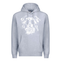 Heather Grey border collie dog t  shirt border collie with sunglasses cool dog t  s Premium Hoodie - linhVisuals