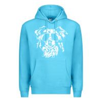 Ocean Blue border collie dog t  shirt border collie with sunglasses cool dog t  s Premium Hoodie - linhVisuals