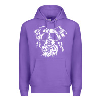 Purple border collie dog t  shirt border collie with sunglasses cool dog t  s Premium Hoodie - linhVisuals