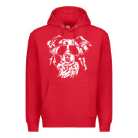 Red border collie dog t  shirt border collie with sunglasses cool dog t  s Premium Hoodie - linhVisuals