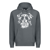 Rock border collie dog t  shirt border collie with sunglasses cool dog t  s Premium Hoodie - linhVisuals