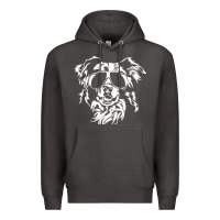 Smoke border collie dog t  shirt border collie with sunglasses cool dog t  s Premium Hoodie - linhVisuals