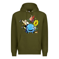 Army Green oswald the octopus Premium Hoodie - linhVisuals