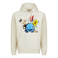 Oatmeal Heather oswald the octopus Premium Hoodie - linhVisuals