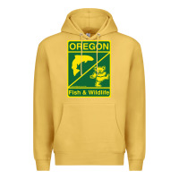 Antique Gold oregon fish & wildlife deadheads unite! Premium Hoodie - linhVisuals