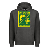 Charcoal Heather oregon fish & wildlife deadheads unite! Premium Hoodie - linhVisuals