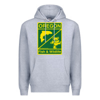 Heather Grey oregon fish & wildlife deadheads unite! Premium Hoodie - linhVisuals