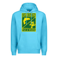 Ocean Blue oregon fish & wildlife deadheads unite! Premium Hoodie - linhVisuals