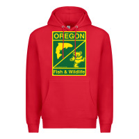 Red oregon fish & wildlife deadheads unite! Premium Hoodie - linhVisuals
