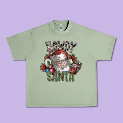 Howdy Santa Urban Heavy Tee Designed By Sublimationcraftshop
