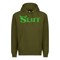 Army Green SHREK SLUT GREEN SHIRT Premium Hoodie - linhVisuals