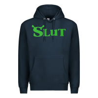 Navy SHREK SLUT GREEN SHIRT Premium Hoodie - linhVisuals