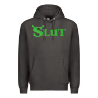 Smoke SHREK SLUT GREEN SHIRT Premium Hoodie - linhVisuals