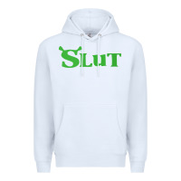 White SHREK SLUT GREEN SHIRT Premium Hoodie - linhVisuals