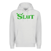 Dove Grey SHREK SLUT GREEN SHIRT Premium Hoodie - linhVisuals